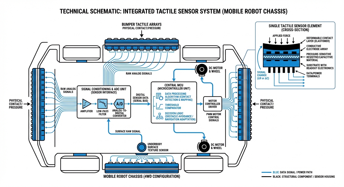 Technical Diagram of Tactile Sensor Construction
