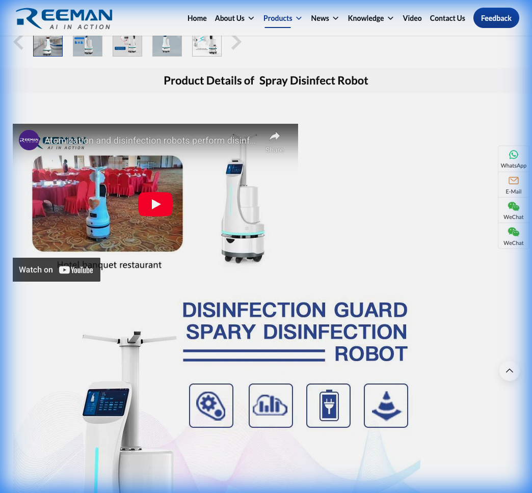 Spray Disinfect Robot